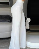 Calça Flare Feminina Cintura Alta | Perna Larga