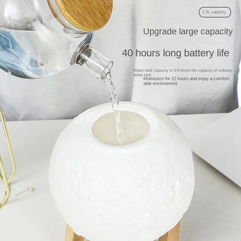 🌙💧 Umidificador de Ar e Luminária Lua 3D LED – Decoração e Bem-estar em um só produto