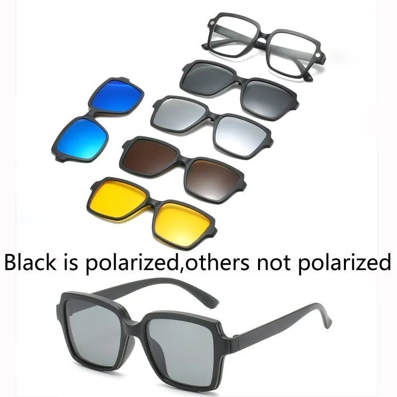 Óculos de Sol Unissex Polarizado – 5 Lentes Intercambiáveis UV400