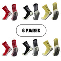 Kit 3 ou 6 Pares Meias Esportivas Antiderrapantes Masculina Feminina Cano Médio – Running, Futebol, Treino