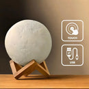🌕 Luminária Lua Cheia 3D LED RGB com Toque – Design Encantador e Luz Personalizável