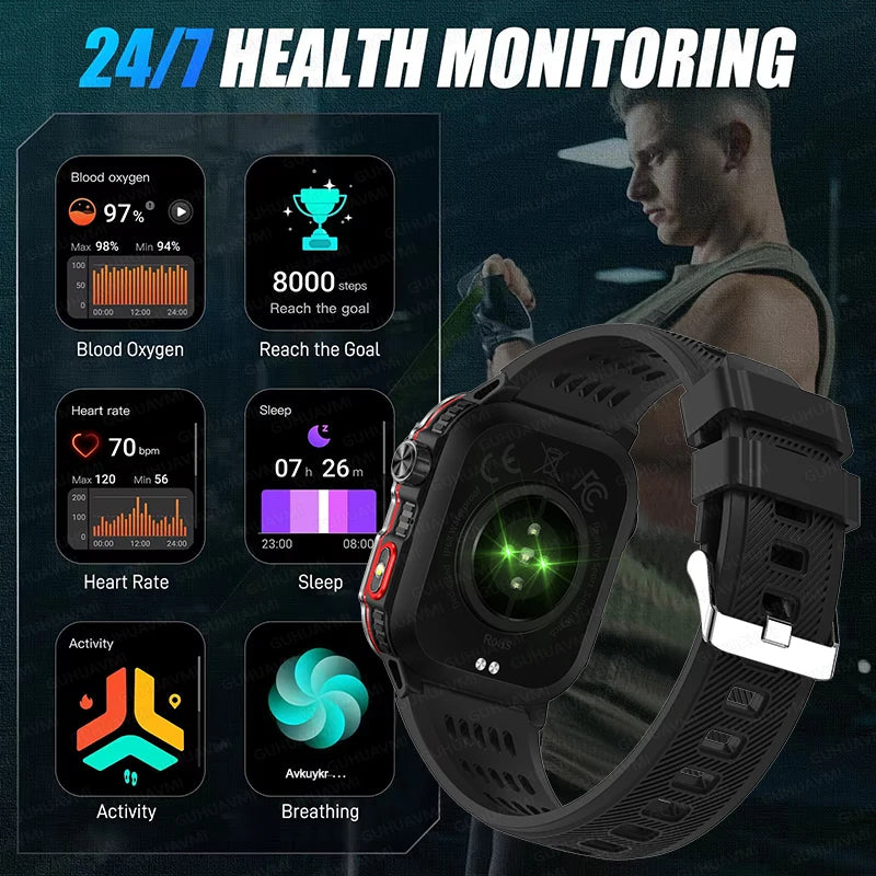 Smartwatch Militar GUHUAVMI com LED