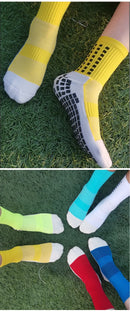 Kit 3 ou 6 Pares Meias Esportivas Antiderrapantes Masculina Feminina Cano Médio – Running, Futebol, Treino