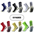 Kit 3 ou 6 Pares Meias Esportivas Antiderrapantes Masculina Feminina Cano Médio – Running, Futebol, Treino