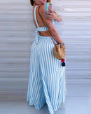 Conjunto Feminino 2 Peças Cropped + Calça Pantalona Cintura Alta