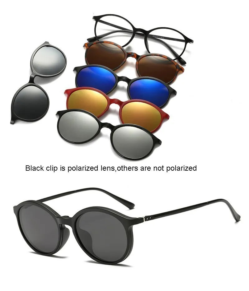Óculos de Sol Unissex Polarizado – 5 Lentes Intercambiáveis UV400