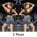 Kit 2 Shorts Femininos Sem Costura – Fitness, Yoga e Academia | Conforto, Elasticidade e Modelagem Perfeita