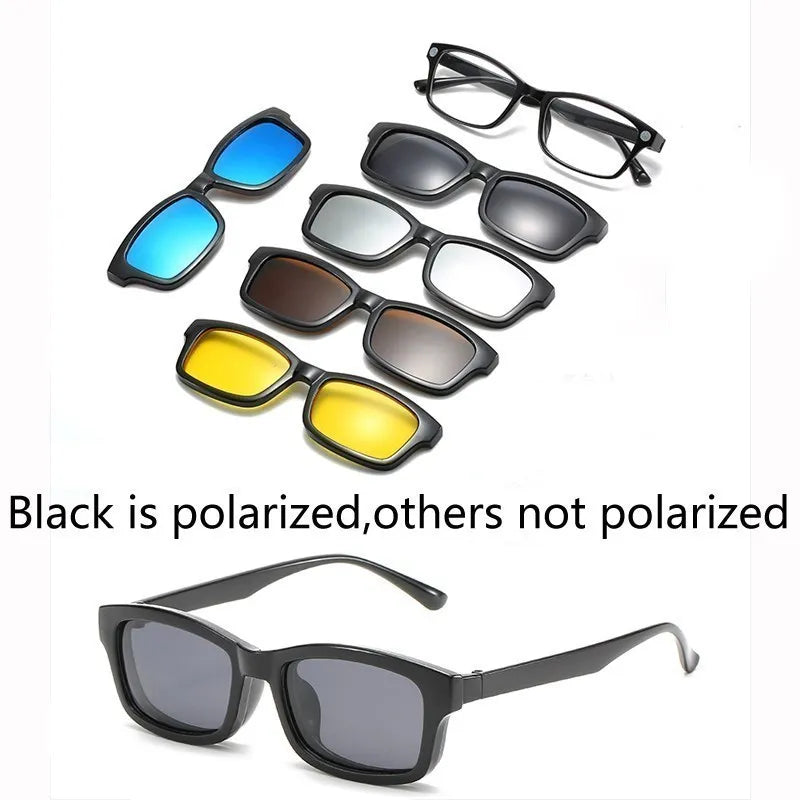 Óculos de Sol Unissex Polarizado – 5 Lentes Intercambiáveis UV400