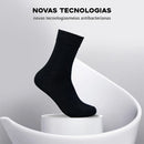 Kit 6 Pares Meias Cano Médio Unissex Antibacterianas e Antiodor