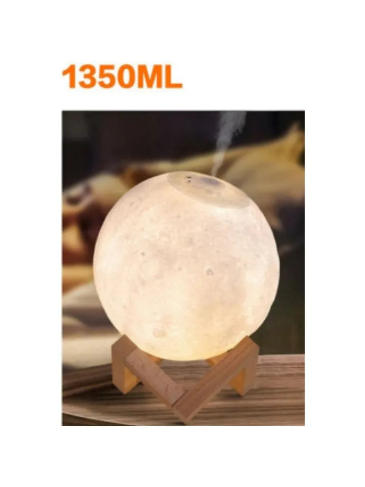 🌙💧 Umidificador de Ar e Luminária Lua 3D LED – Decoração e Bem-estar em um só produto