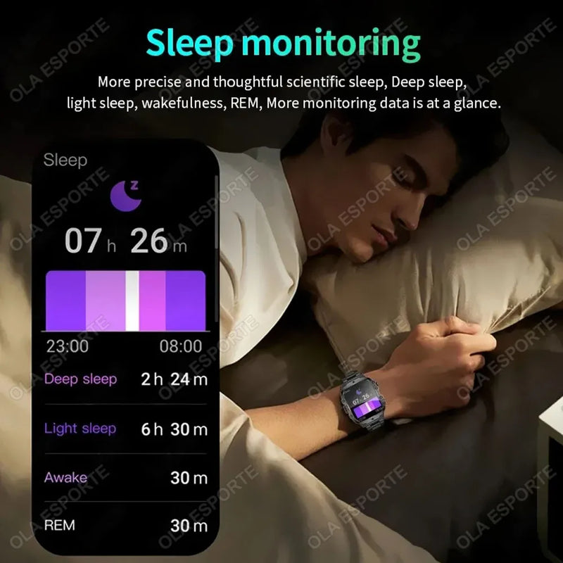 Smartwatch Ola Esporte Militar – Tela 2.01” HD