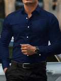 Camisa Masculina Casual Slim – Manga Longa