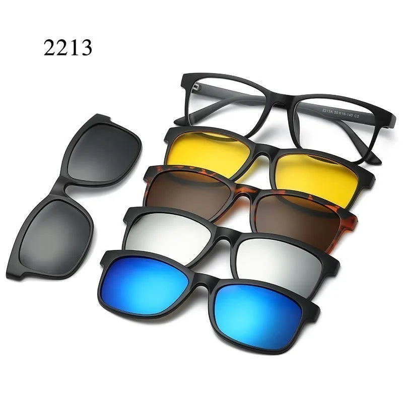 Óculos de Sol Unissex Polarizado – 5 Lentes Intercambiáveis UV400