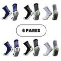 Kit 3 ou 6 Pares Meias Esportivas Antiderrapantes Masculina Feminina Cano Médio – Running, Futebol, Treino