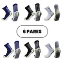 Kit 3 ou 6 Pares Meias Esportivas Antiderrapantes Masculina Feminina Cano Médio – Running, Futebol, Treino
