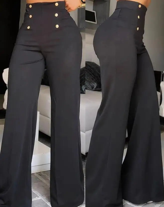 Calça Flare Feminina Cintura Alta | Perna Larga