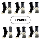 Kit 3 ou 6 Pares Meias Esportivas Antiderrapantes Masculina Feminina Cano Médio – Running, Futebol, Treino