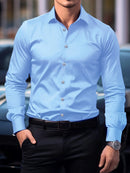 Camisa Masculina Casual Slim – Manga Longa