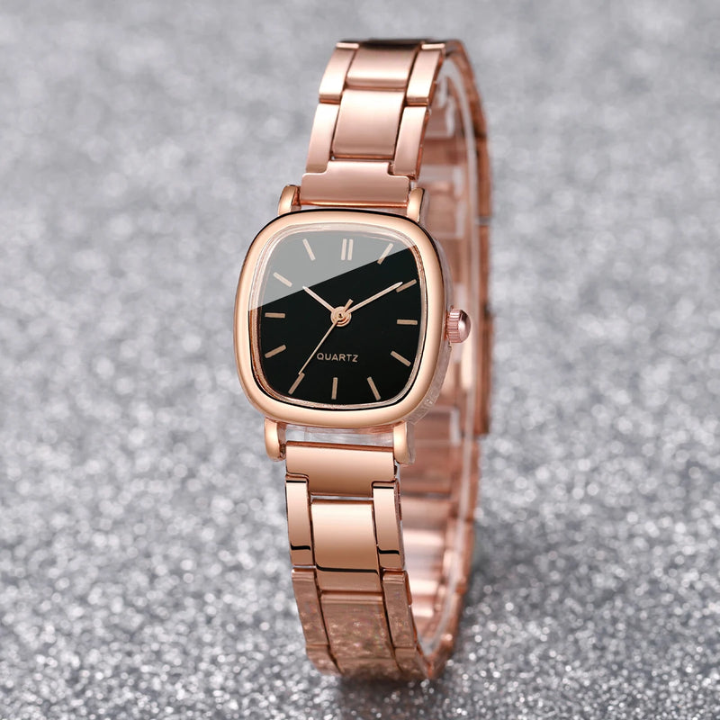 2 Peças Relógio Feminino com Pulseira