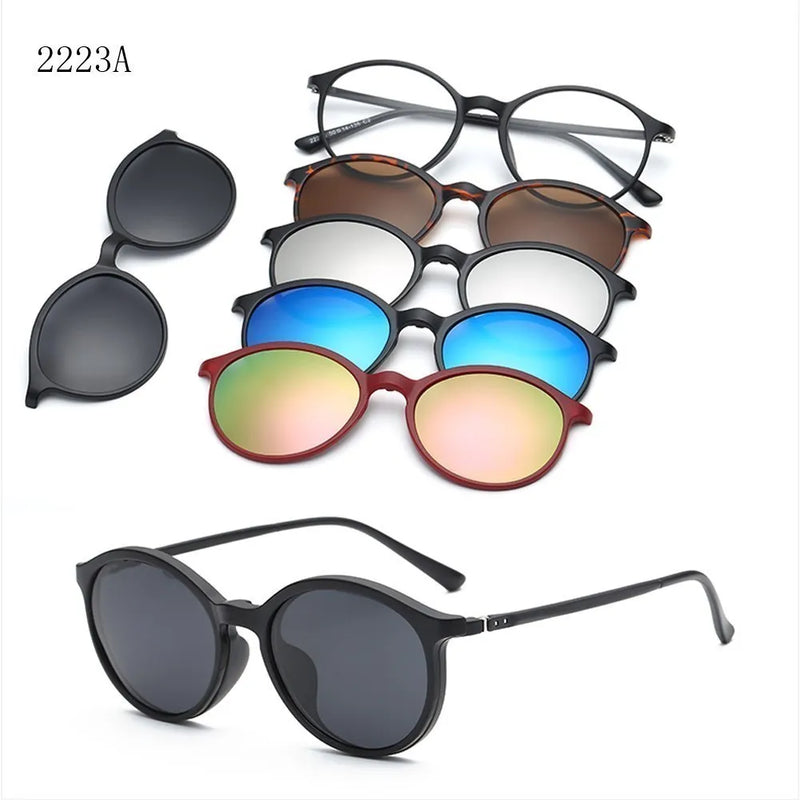 Óculos de Sol Unissex Polarizado – 5 Lentes Intercambiáveis UV400