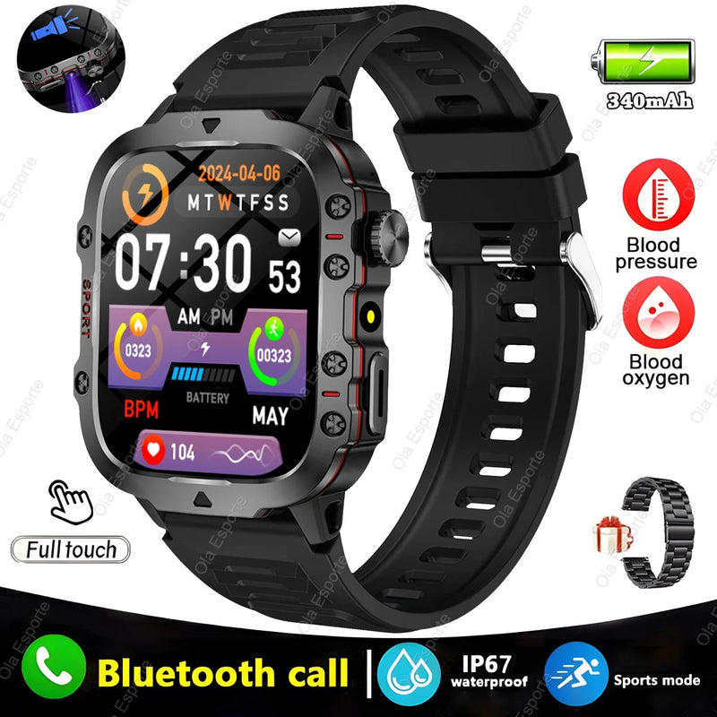 Smartwatch Ola Esporte Militar – Tela 2.01” HD