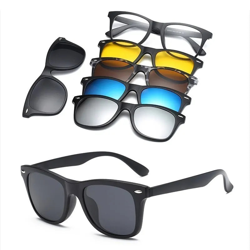 Óculos de Sol Unissex Polarizado – 5 Lentes Intercambiáveis UV400