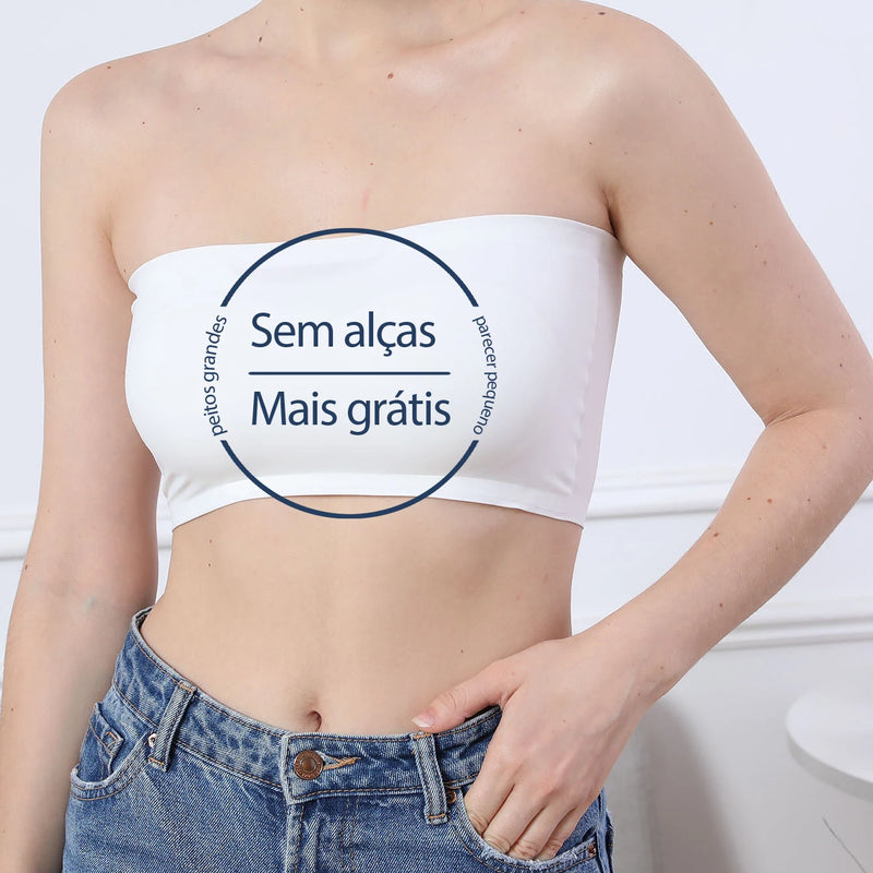 Top Lingerie Sem Aro Feminino – Seamless, Bojo Removível, Confortável e Anatômico