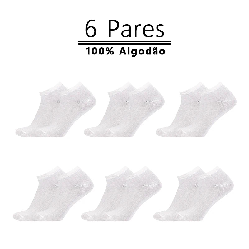 Kit 6 Pares Meias Unissex Antibacterianas e Antiodor – Algodão & Poliéster
