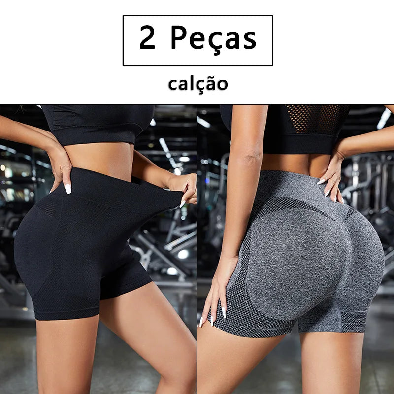 Short Feminino Sem Costura 2 PEÇAS