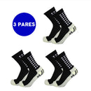 Kit 3 ou 6 Pares Meias Esportivas Antiderrapantes Masculina Feminina Cano Médio – Running, Futebol, Treino