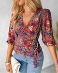 Blusa Feminina Estampada com Amarração