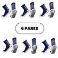 Kit 3 ou 6 Pares Meias Esportivas Antiderrapantes Masculina Feminina Cano Médio – Running, Futebol, Treino