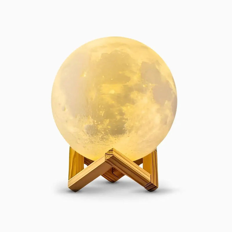 🌕 Luminária Lua Cheia 3D LED RGB com Toque – Design Encantador e Luz Personalizável