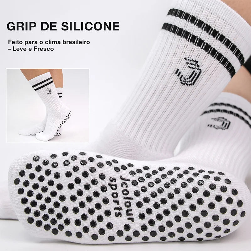 🧦 Kit 3 Pares de Meias Esportivas Femininas Jcolour – Cano Alto