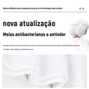 Kit 6 Pares Meias Cano Médio Unissex Antibacterianas e Antiodor