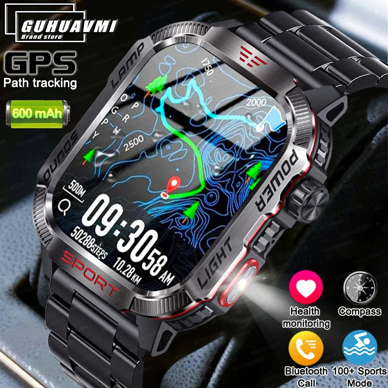 Smartwatch Militar GUHUAVMI com LED