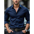Camisa Masculina Casual Slim – Manga Longa