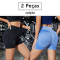 Short Feminino Sem Costura 2 PEÇAS