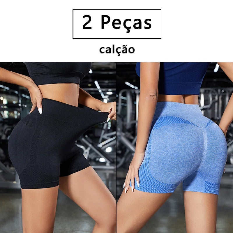 Short Feminino Sem Costura 2 PEÇAS