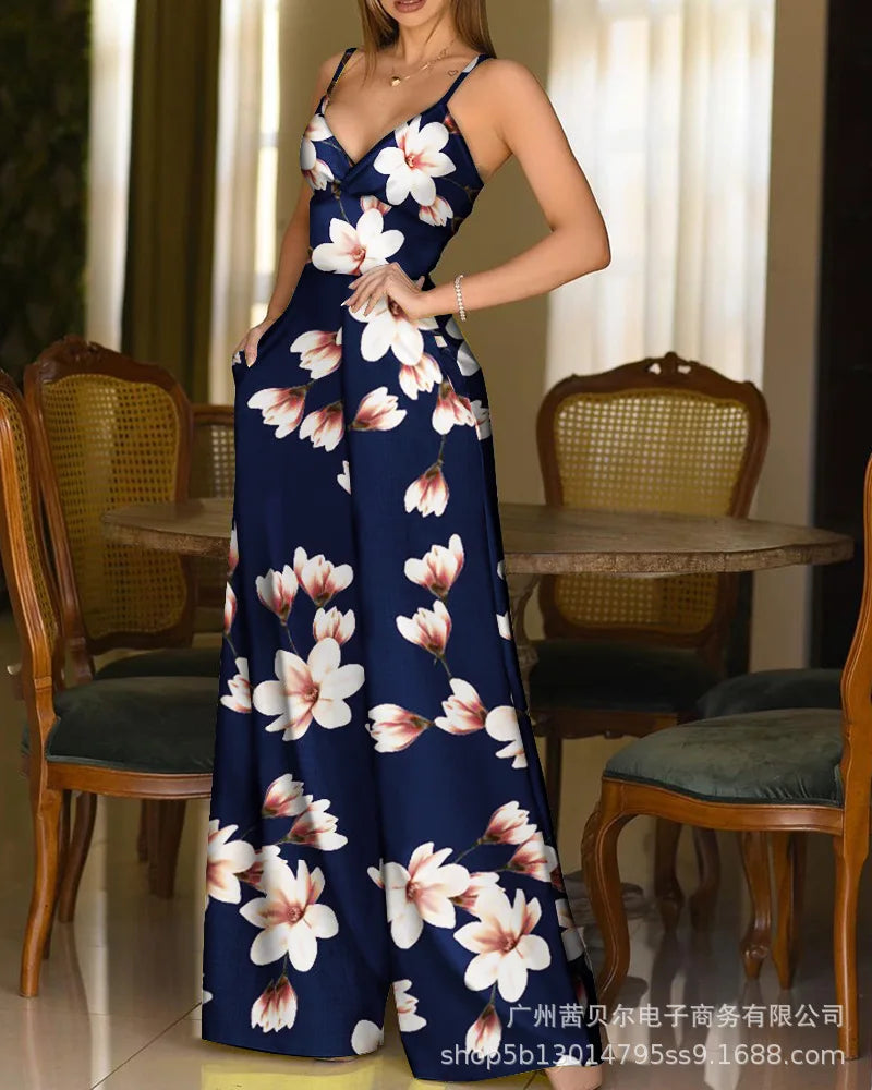 Macacão Feminino Floral Casual