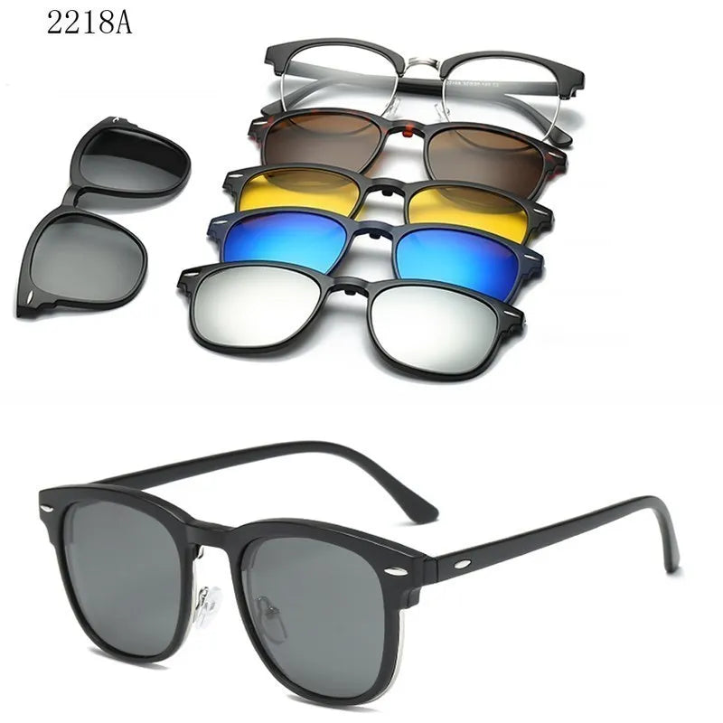 Óculos de Sol Unissex Polarizado – 5 Lentes Intercambiáveis UV400