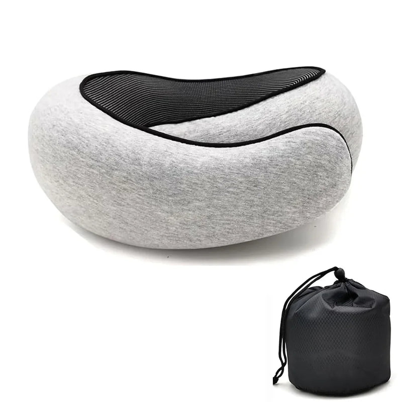 Travesseiro de Viagem U-Shape com Espuma de Memória