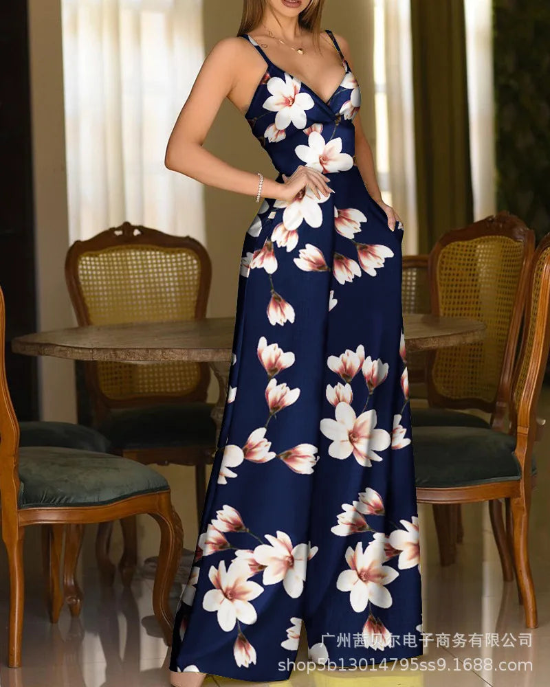 Macacão Feminino Floral Casual