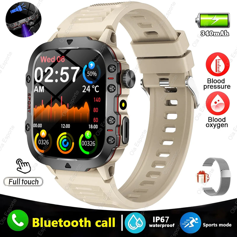 Smartwatch Ola Esporte Militar – Tela 2.01” HD